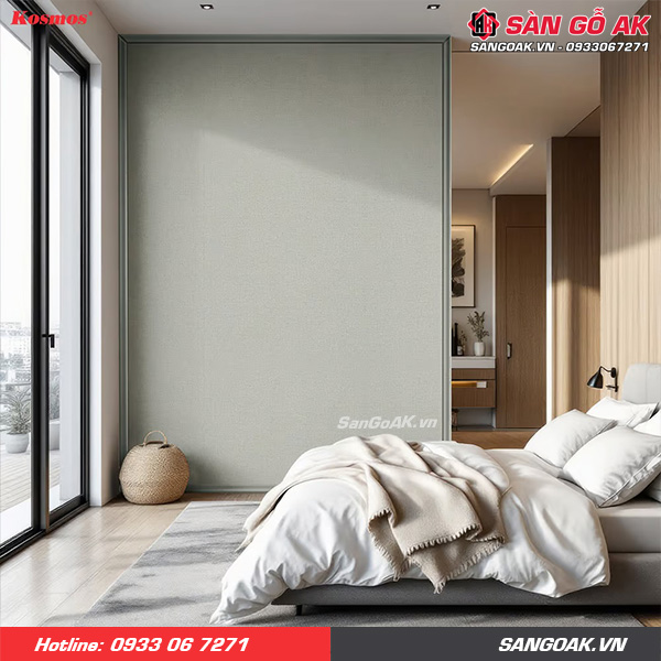 Bộ vách ngăn nhựa vân vải xám Galawood 922